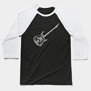 Scottish Bands In Guitar Word Cloud Baseball T-Shirt